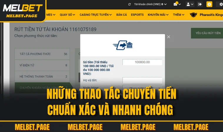nhung loai hinh giao dich ma nha cai cung cap Những thao tác chuyển tiền chuẩn xác và nhanh chóng