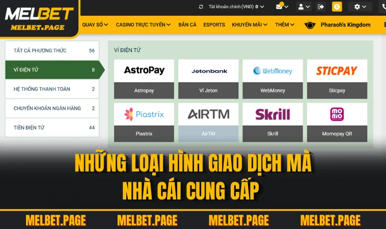 nhung thao tac chuyen tien chuan xac va nhanh chong Những loại hình giao dịch mà nhà cái cung cấp